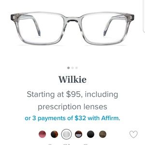 Warby parker eye glasses